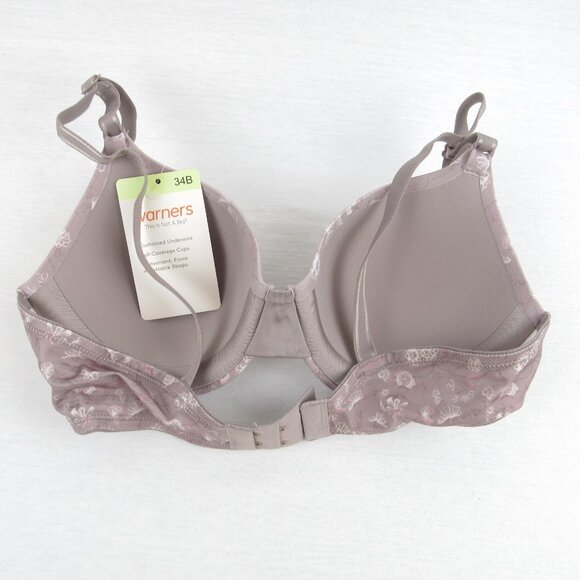 Warners Underwire T-Shirt Bra Women's Size 34B This Is Not a Bra Full Coverage - Picture 7 of 14